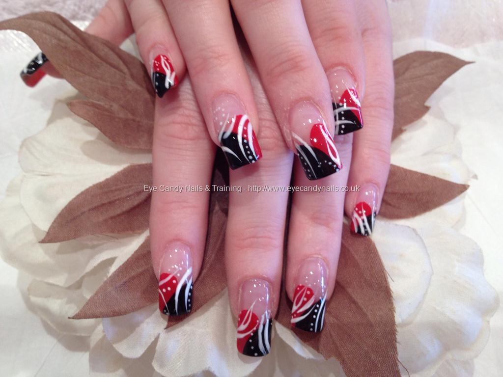 Red and Black Nail Art