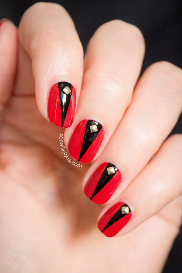 Red and Black Nails