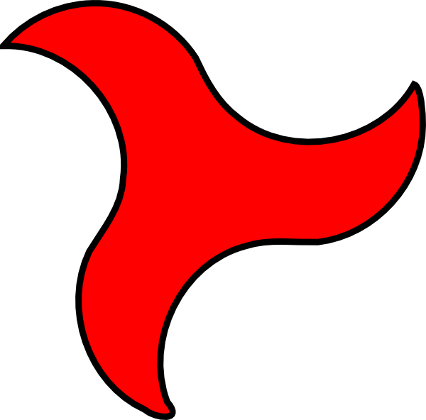 Red Ninja Star Clip Art