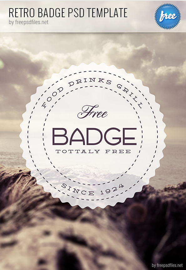 Retro Badge PSD Template Retro Badge PSD Template