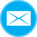 Round Blue Email Icon