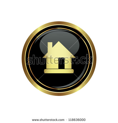 Round Home Icon Black