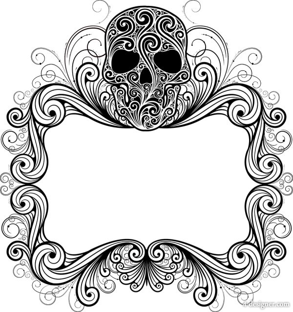 Skull Border Pattern Design