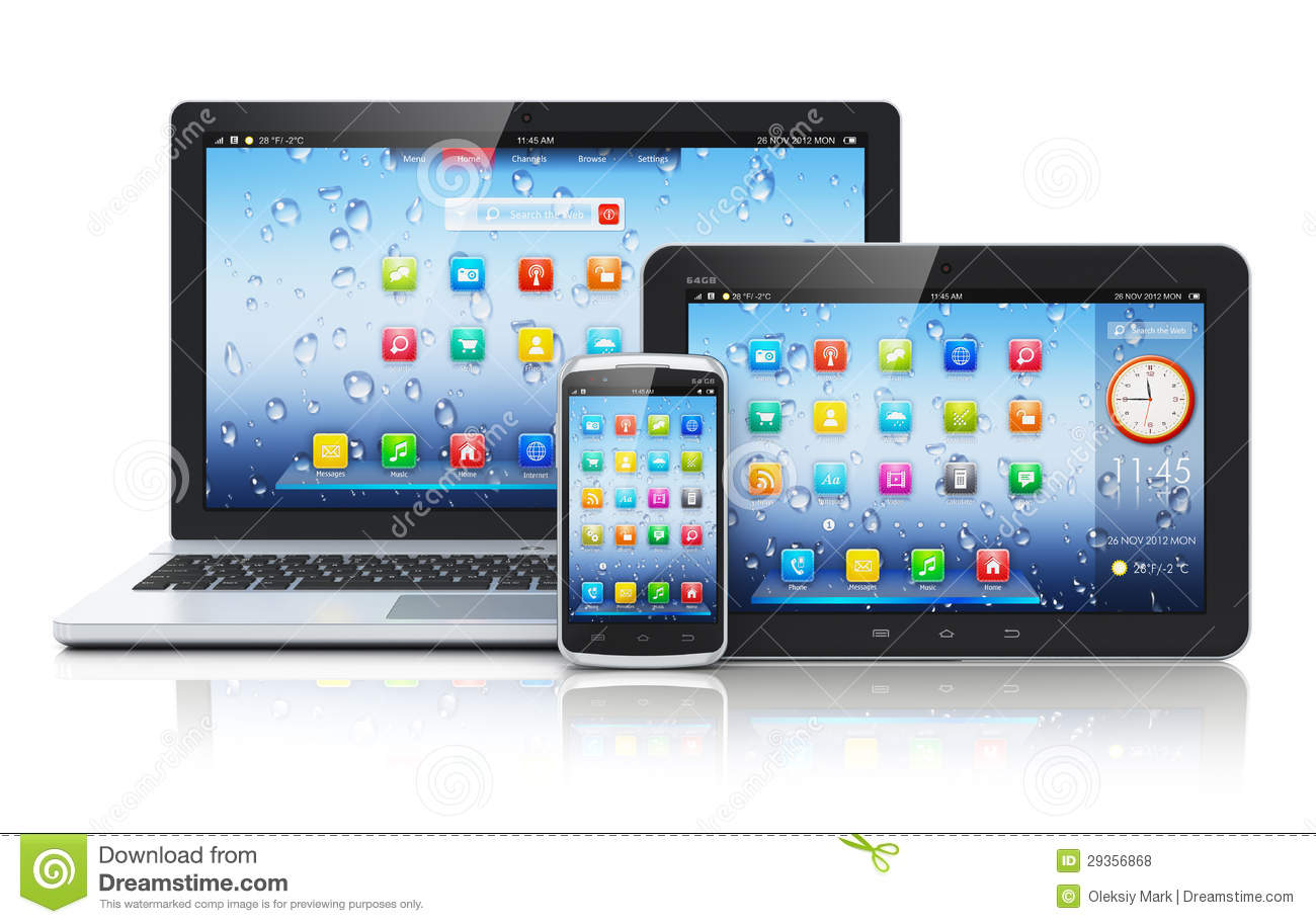 Smartphone Tablet Laptop