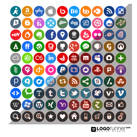 Social Media Icons Circle