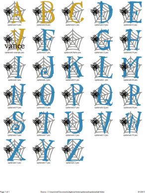 Spider Web Letter Font Spider Web Letter Font