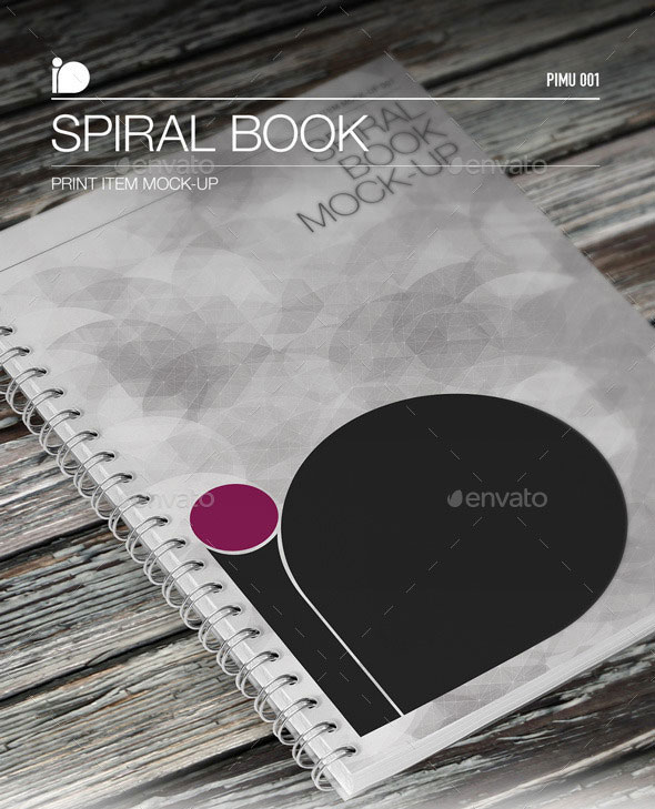 Spiral Book Mock Up Psd