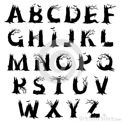 Spooky Halloween Alphabet Letters Spooky Halloween Alphabet Letters