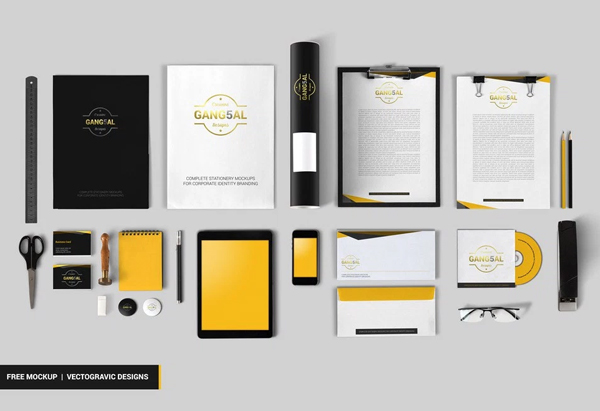 Stationery Mockup Psd Free