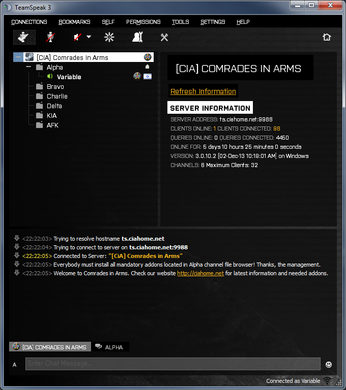 TeamSpeak Arma 3 Skins