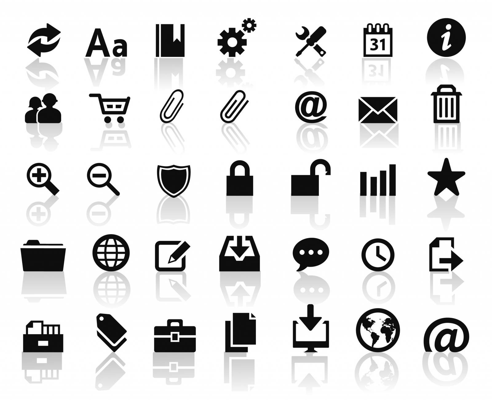 Technology Web Icons Vector Free