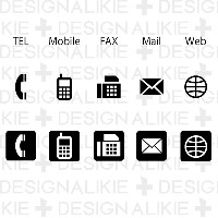 Business Card Icons Phone email