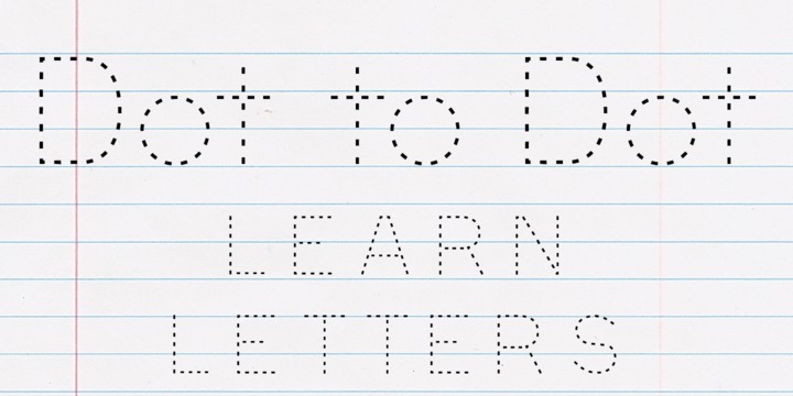 Tracing Dot Letters Font