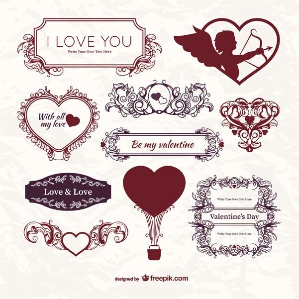 Valentine's Day Free Label Templates Downloads