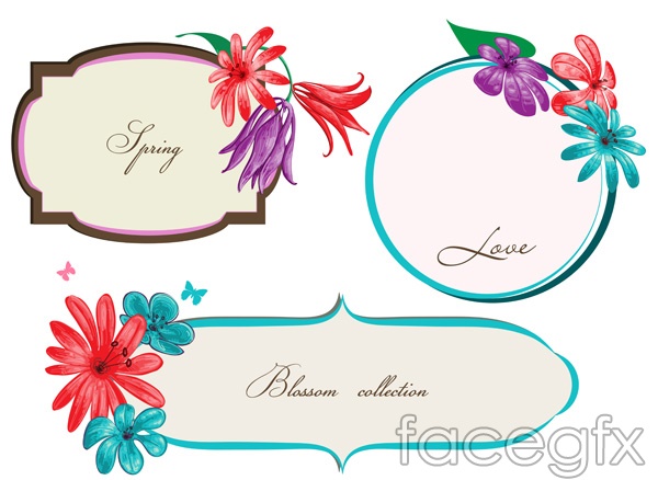 Vector Flower Border Design