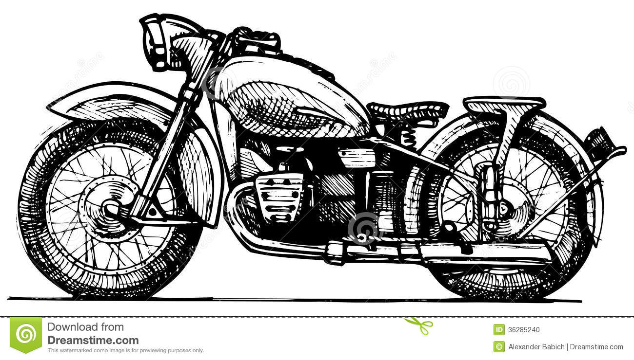 Vector Motorcycle Drawings