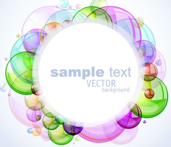 Vector Soap Bubbles Border