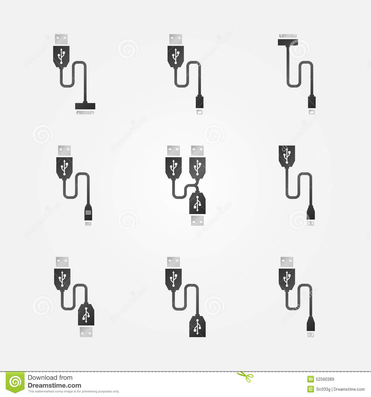 Vector USB Cable Icon