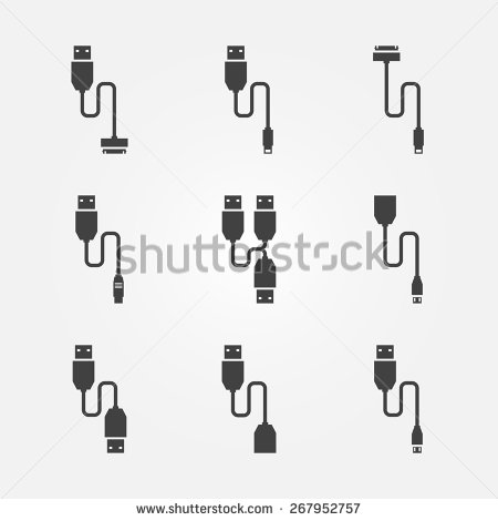 Vector USB Cable Icon