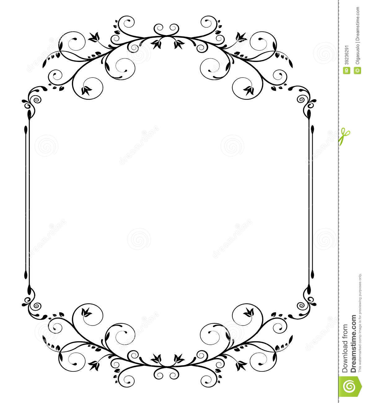 Vintage Swirl Border and Frames