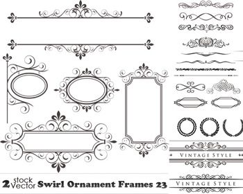 Vintage Swirls Frames Template