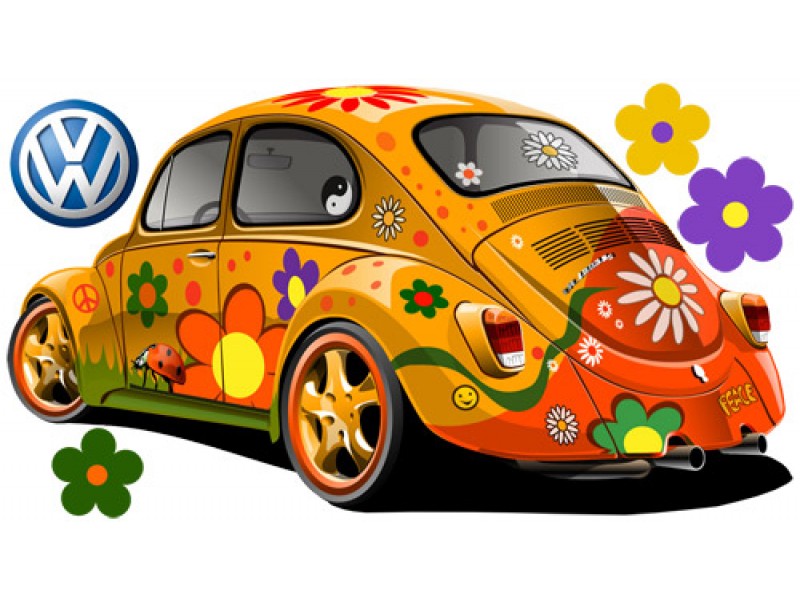 VW Beetle Decals Stickers