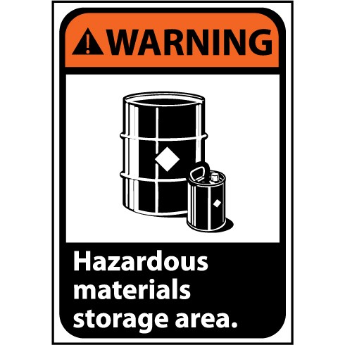 Warning Hazardous Material Storage Area Image