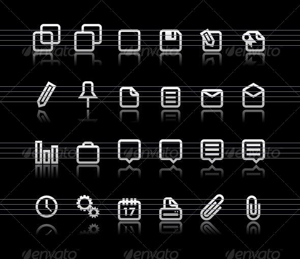 Web Icon On Black Background