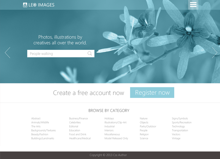 Website Template PSD Free Download