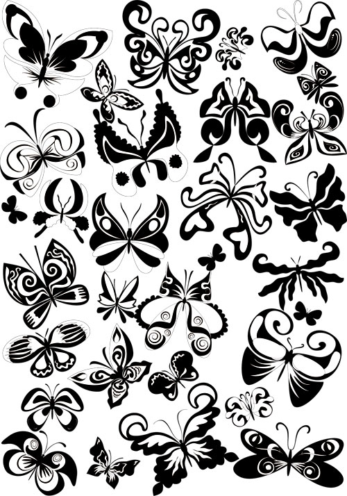 18 Butterfly Designs Vector Images