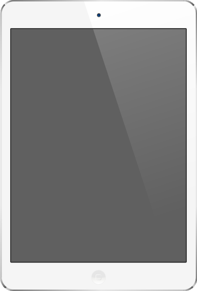 White iPad Icon Transparent