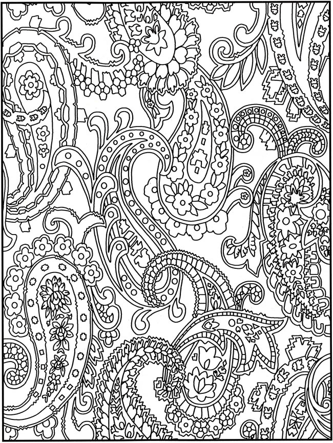 Adult Paisley Coloring Page