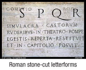 Ancient Roman Latin Font