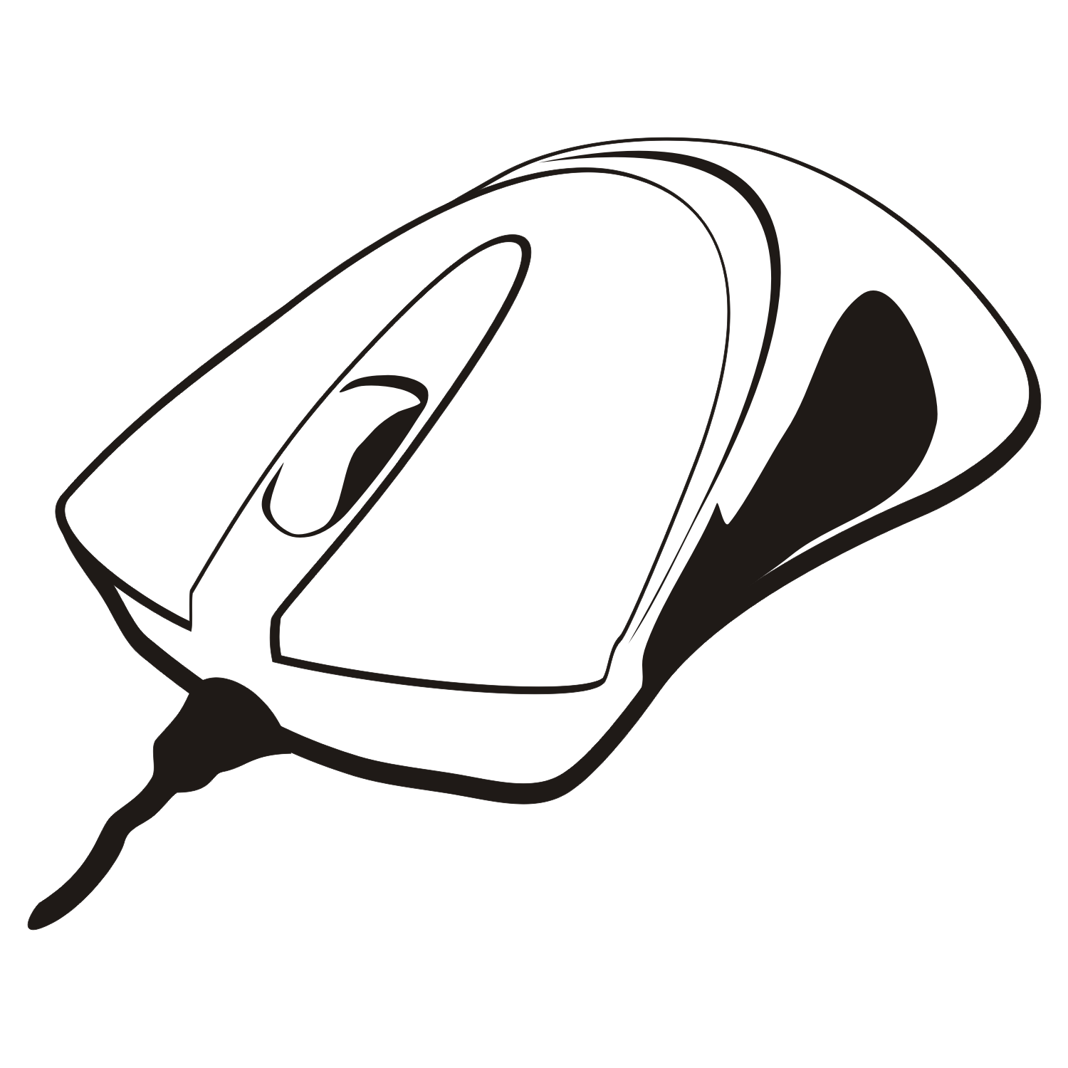 Black and White Computer Mouse