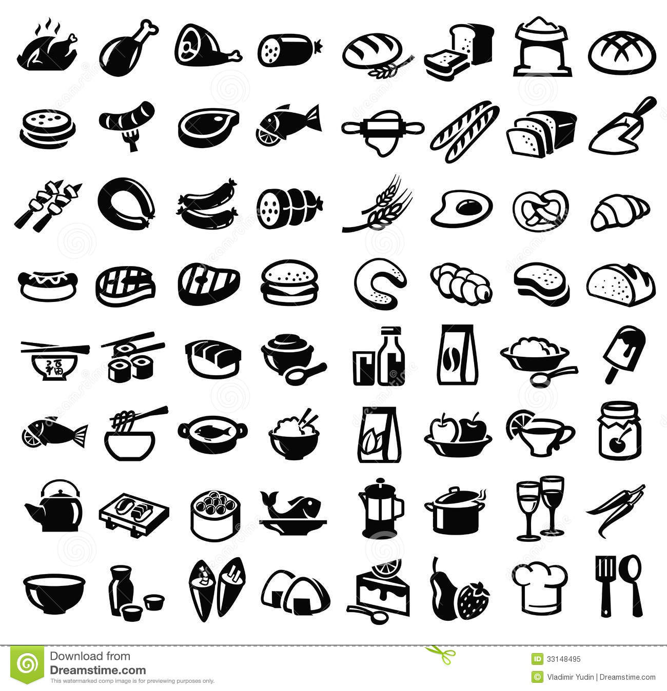 Black and White Vector Icons