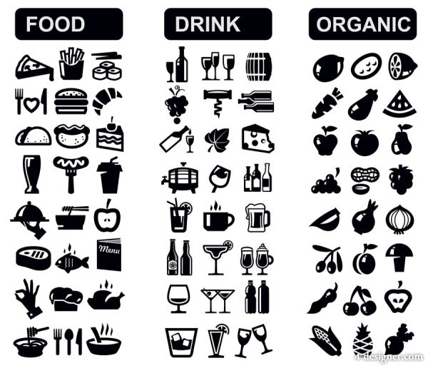 Black and White Vector Icons