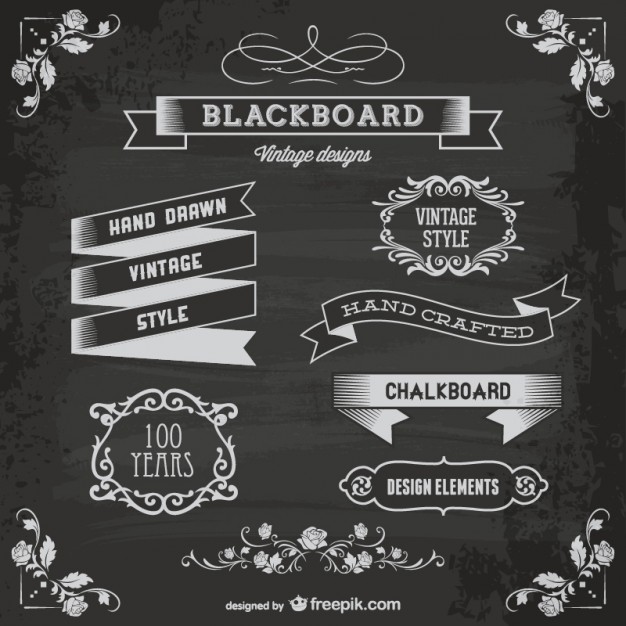 Blackboard Vector Elements Free