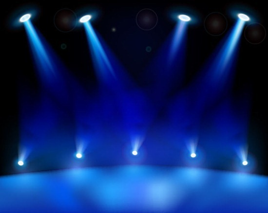 Blue Stage Lights Clip Art