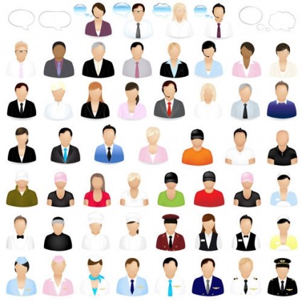 Business People Icons Vector