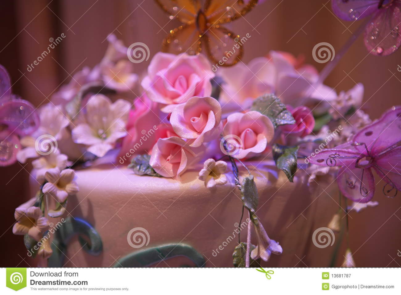 Butterfly Wedding Cake Rose