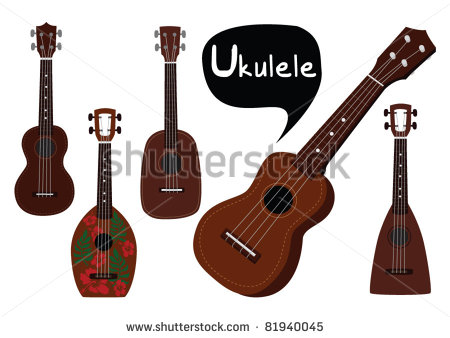 Cartoon Playing Ukulele