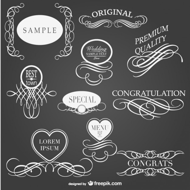 Chalkboard Elements Free Vector