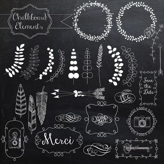 Chalkboard Elements Free Vector