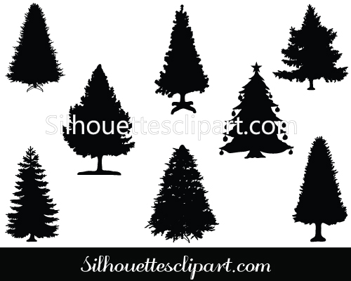 Christmas Tree Silhouette Clip Art