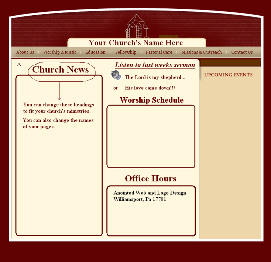 Church Web Page Design Samples Church Web Page Design Samples