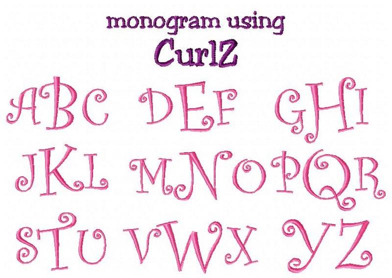 Curlz Monogram Font