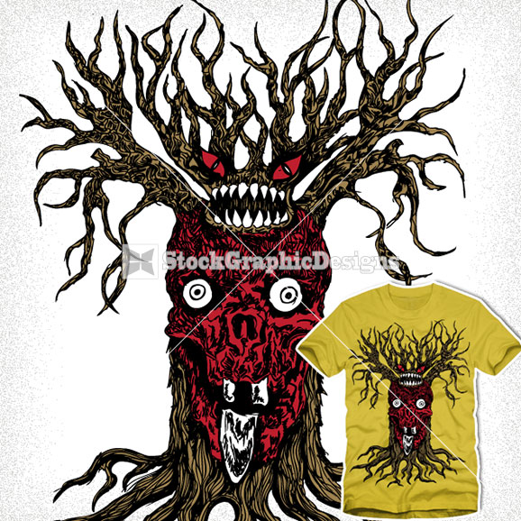 Demon T-Shirt Designs Vector