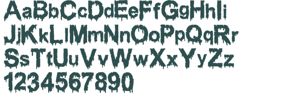 Dripping Bubble Letters Font