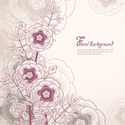 Elegant Flower Vector Floral Backgrounds