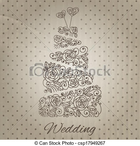 Elegant Wedding Cake Vector Elegant Wedding Cake Vector